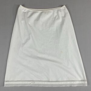 Barbizon Vintage 1960’s Half Slip Women’s Medium White Cotton Blend